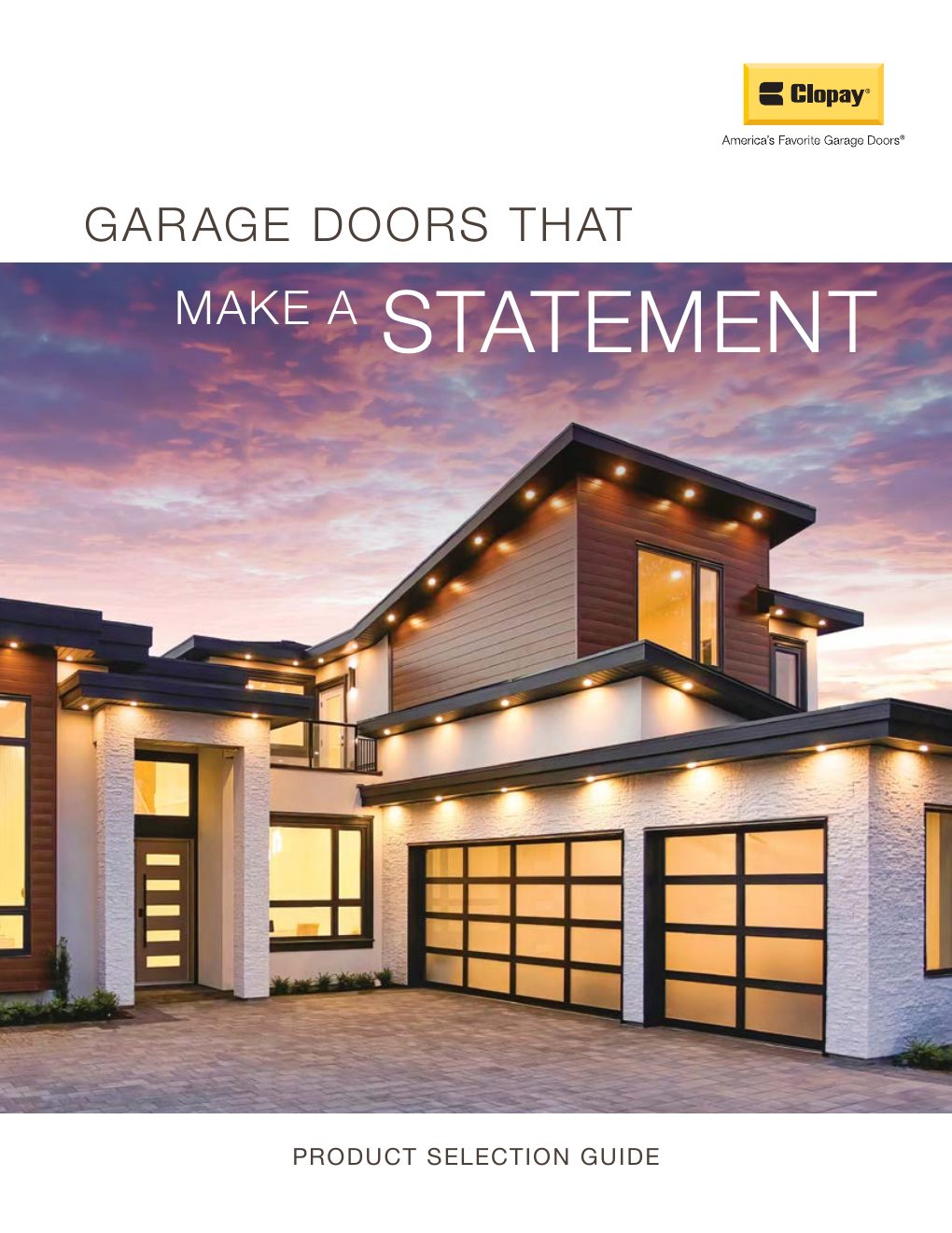 Clopay Product Selection Guide catalog cover