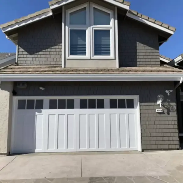 Custom arched carriage-style garage door
